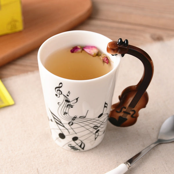 Music Handle Ceramic Mug (Perfect Gift For Music Lovers)