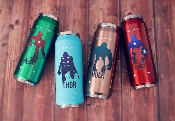 24 Variations Stainless Steel Super Hero Straw Cup Thermos