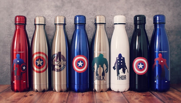 24 Variations Stainless Steel Super Hero Straw Cup Thermos