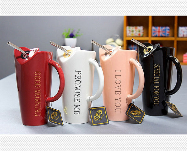 Fashion Straw Coffee Milk Ceramics Mug