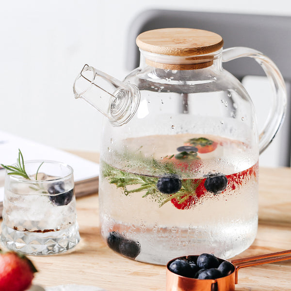 Large Transparent Glass Heat-Resistant Tea Pot