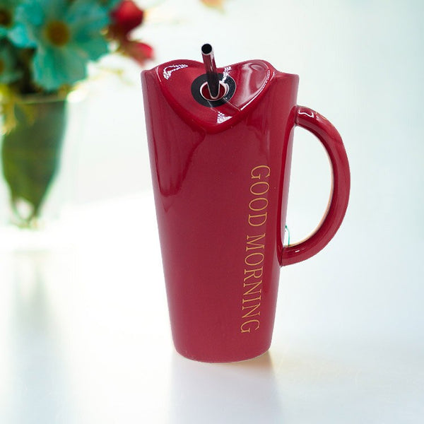 Fashion Straw Coffee Milk Ceramics Mug