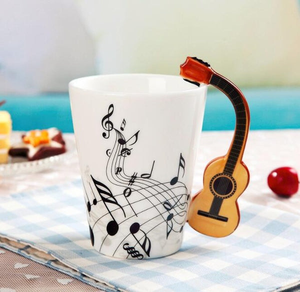 Music Handle Ceramic Mug (Perfect Gift For Music Lovers)