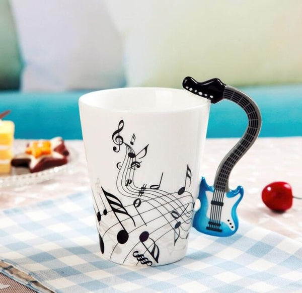 Music Handle Ceramic Mug (Perfect Gift For Music Lovers)