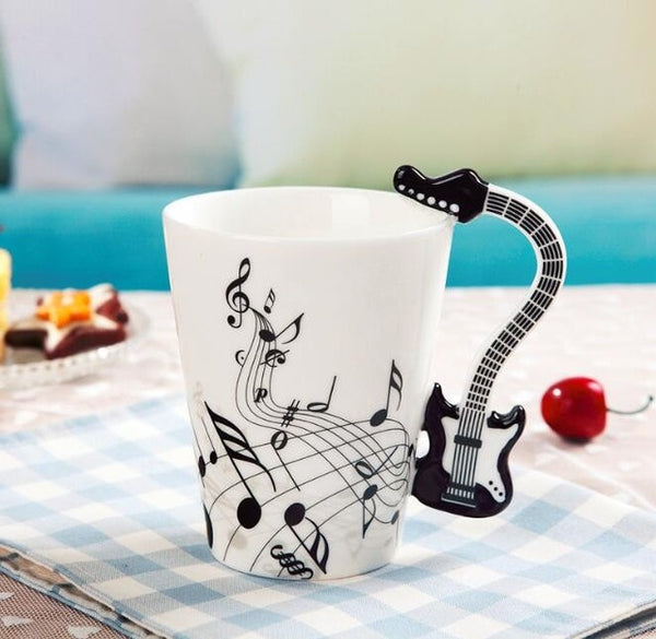 Music Handle Ceramic Mug (Perfect Gift For Music Lovers)