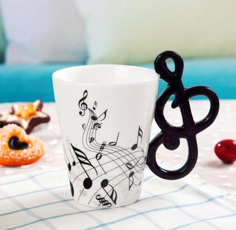 Music Handle Ceramic Mug (Perfect Gift For Music Lovers)