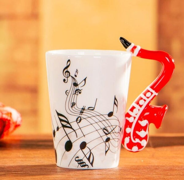 Music Handle Ceramic Mug (Perfect Gift For Music Lovers)