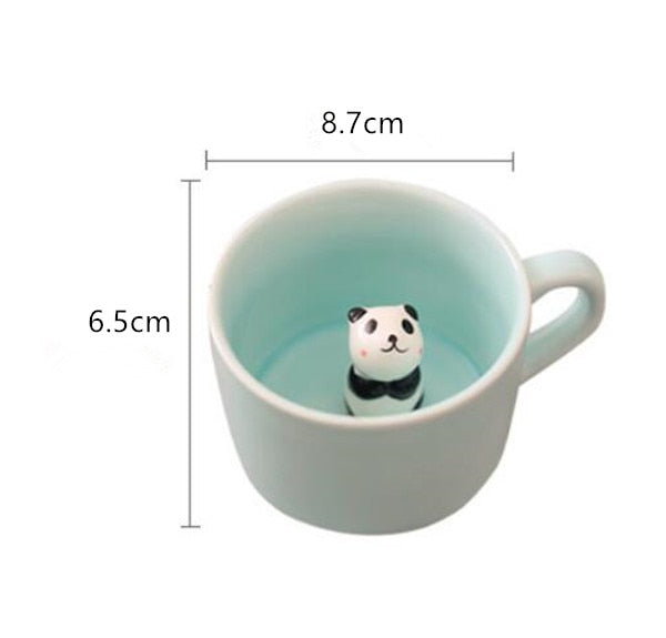 3D Cute Animal Coffee Milk Creative Ceramic Mugs For Kids
