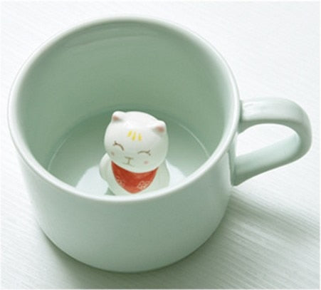 3D Cute Animal Coffee Milk Creative Ceramic Mugs For Kids