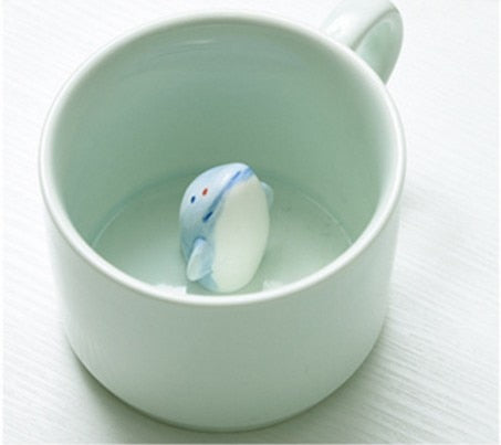3D Cute Animal Coffee Milk Creative Ceramic Mugs For Kids