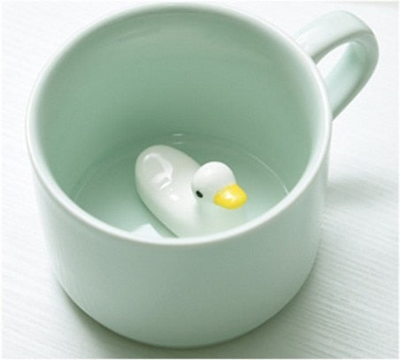 3D Cute Animal Coffee Milk Creative Ceramic Mugs For Kids