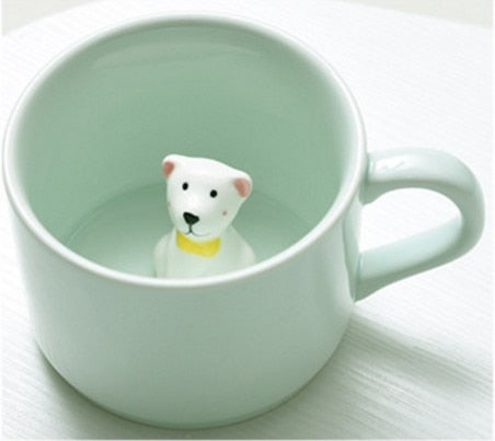 3D Cute Animal Coffee Milk Creative Ceramic Mugs For Kids