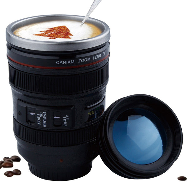 Camera Lens Stainless steel liner Coffee Tea Thermo Mugs