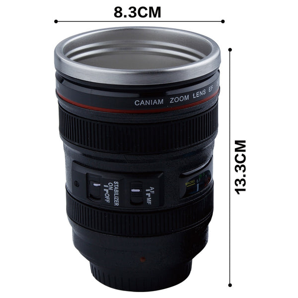 Camera Lens Stainless steel liner Coffee Tea Thermo Mugs
