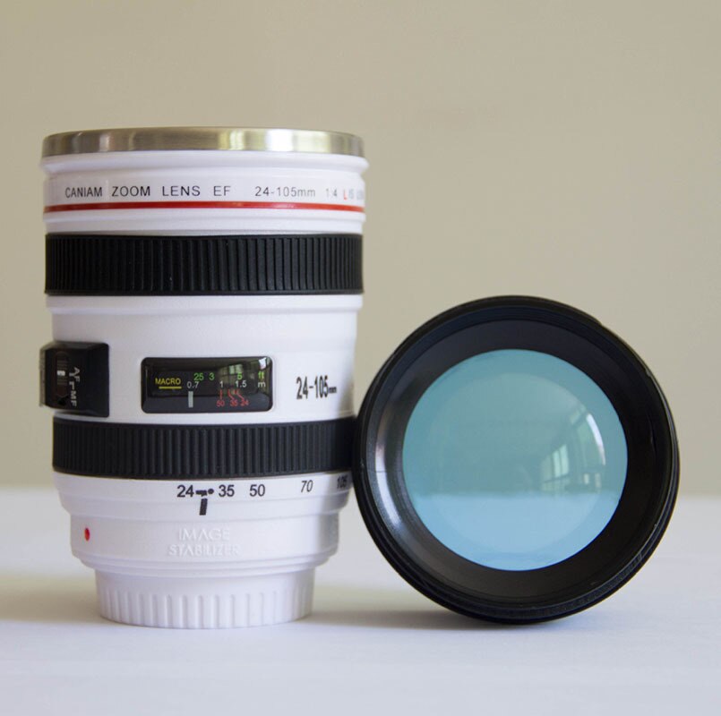Camera Lens Stainless steel liner Coffee Tea Thermo Mugs