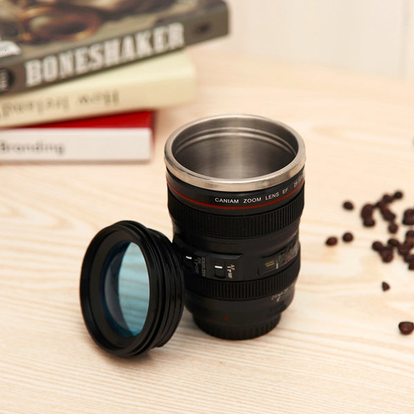 Camera Lens Stainless steel liner Coffee Tea Thermo Mugs